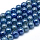 Electroplated Natural Agate Beads Strands(G-O164-14-8mm)-1