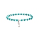Natural Howlite Beaded Stretch Bracelet with 304 Stainless Steel Seahorse Charms(BJEW-JB08297-03)-1