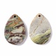 Natural Polychrome Jasper/Picasso Stone/Picasso Jasper Pendants(G-B030-12)-2