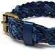 Trendy Unisex Casual Style Braided Hemp and Leather Wristband Bracelets(BJEW-L268-M)-4