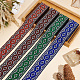 Elite 14M 4 Colors Ethnic Style Rhombus Pattern Polyester Ribbon(OCOR-PH0003-89)-5