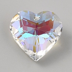 K9 Glass Pendants, Heart Charms, Heart, 29x30x16.5mm, Hole: 1.6mm(FIND-WH0159-90)
