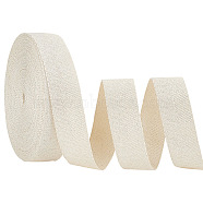 25 Yards Flat Cotton Herringbone Ribbons, Twill Tape Ribbon, Garment Accessories, Beige, 1-1/4 inch(31mm)(OCOR-BC0006-16)