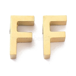 Ion Plating(IP) 304 Stainless Steel Charms, Alphabet, Golden, Letter.F, 8x4.5x3mm, Hole: 1.8mm(STAS-K216-41F-G)
