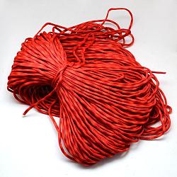 7 Inner Cores Polyester & Spandex Cord Ropes, for Rope Bracelets Making, Red, 4mm, about 109.36 yards(100m)/bundle, 420~500g/bundle(RCP-R006-035)