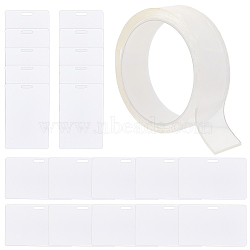 X-Ray Badge Buddy Kits, including 1M Acrylic Adhesive Tape and 20 Sheets Plastic Blank X-ray Marker Holders, White, Tape: 30x2mm, Holder: 54~86x54~86x1mm(AJEW-OC0003-78)