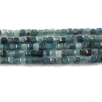 Natural Tourmaline Beads Strands, Cube, Faceted, Grade AA, 2.5x2.5x2.5mm, Hole: 0.5mm, about 189pcs/strand, 15.75''(40cm)