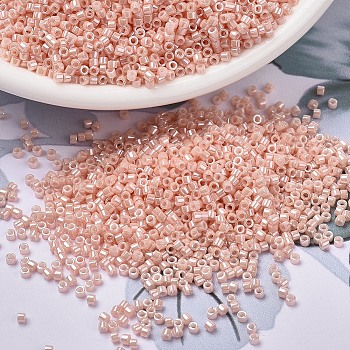 MIYUKI Delica Beads, Cylinder, Japanese Seed Beads, 11/0, (DB1533) Opaque Light Salmon Ceylon, 1.3x1.6mm, Hole: 0.8mm, about 2000pcs/10g