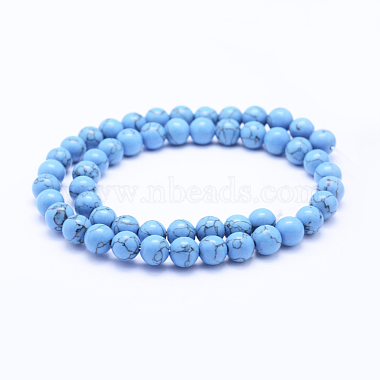 Synthetic Turquoise Beads Strands(G-F531-6mm-J03)-2