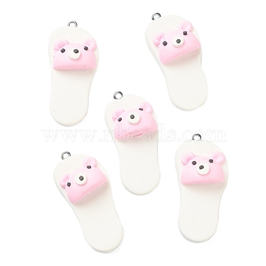 Platinum White Shoes Polymer Clay Pendants
