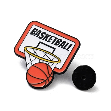 Basketball Theme Black Alloy Brooches(JEWB-C032-04A-EB)-3