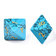 Metal Enlaced Synthetic Turquoise Polyhedral Dice Set(G-T122-75B)-2