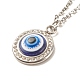 Stainless Steel Evil Eye Pendant Necklace for Women(NJEW-JN03893)-4