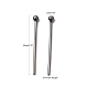304 Stainless Steel Ball Head pins(STAS-R015-20mm)-5