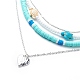 4Pcs 4 Style Alloy Heart Pendant Necklaces Set(NJEW-JN04034)-4