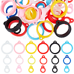 72Pcs 18 Style Silicone Pendant, for Electronic stylus & Lighter Making, Ring, Mixed Color, 16~29x12~24.5x6~7mm, Hole: 2.5~3mm, Inner Diameter: 8~20.5mm, 4pcs/style(SIL-CP0001-09)