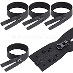 Nylon Zipper Sewing Accessories, with Alloy Zipper Puller, for DIY Woven Bag, Black, 720x32x5mm(FIND-WH20001-66C)