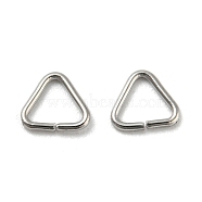 304 Stainless Steel Triangle Linking Ring, Buckle Clasps, Quick Link Connector, Fit for Top Drilled Beads, Webbing, Strapping Bags, Stainless Steel Color, 4.5x4.5x0.5mm, Inner Diameter: 3x3.5mm(STAS-Z048-01A)