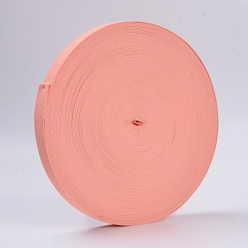 Colored Flat Elastic Rubber Band, Webbing Garment Sewing Accessories, Dark Salmon, 25mm, about 43.74 yards(40m)/roll