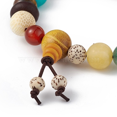 Stretch-Armband mit runden Perlen aus natürlichen gemischten Edelsteinen(BJEW-H566-03)-3
