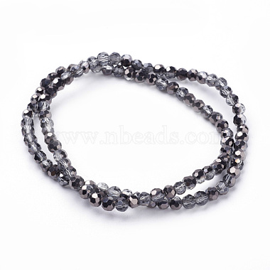 Faceted(32 Facets) Round Half Plated Electroplate Glass Beads Strands(X-EGLA-J042-4mm-H01)-2