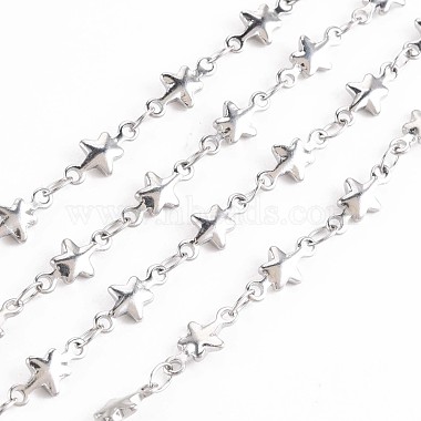 201 Stainless Steel Star & Oval Link Chains(STAS-N092-107)-1