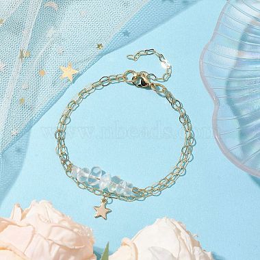 Opalite Chip Multi-Strand Bracelet Sets(BJEW-JB10500-03)-2