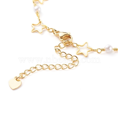 Verre rond colliers de perles(NJEW-JN03395)-3