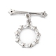 Brass Pave Clear Cubic Zirconia Toggle Clasps(KK-P234-87P)-4