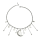 Halsketten mit Anhänger aus Stern- und Halbmondlegierung(NJEW-TA00119)-4