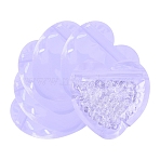50Pcs OPP Packaging Resealable Bags, with Clear Window, Top Self Seal Pouches, Heart, Plum, 10x10cm, Unilateral Thickness: 2.7 Mil(0.07mm)(ABAG-YW0001-13D)