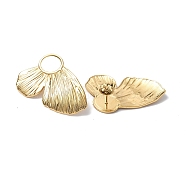 Ion Plating(IP) 304 Stainless Steel Stud Earring Findings, Butterfly with Oval Tray Earring Settings, with Ear Nuts, Real 18K Gold Plated, Tray: 10x8mm, 37.5x24x2.8mm, Pin: 0.7mm(STAS-F286-06B-G)