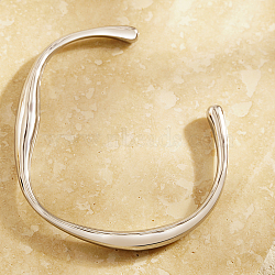 Elegant Stainless Steel Open Bangle Bracelet for Women(QJ9805-2)