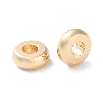 Rack Plating Brass Spacer Beads, Long-Lasting Plated, Lead Free & Cadmium Free, Disc, Light Gold, 5x2mm, Hole: 2mm