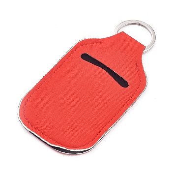 Hand Sanitizer Keychain Holder, for Shampoo Lotion Soap Perfume and Liquids Travel Containers, Red, 121x61x5mm