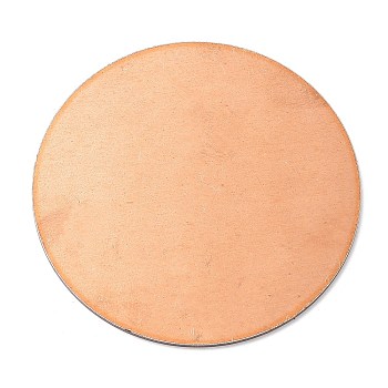 Copper Sheets, Copper Disc, Flat Round, PeachPuff, 100x2mm