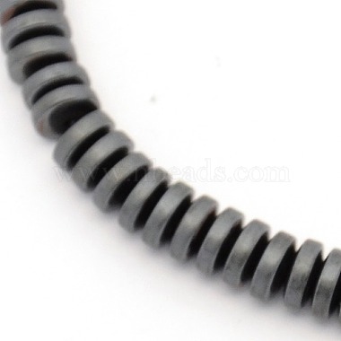 5mm Black Flat Round Non-magnetic Hematite Beads