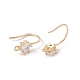 Rack Plating Brass with Clear Cubic Zirconia Earring Hooks(KK-G433-21G)-2