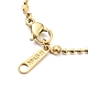 304 Stainless Steel Ball Chain Necklace for Women(NJEW-A008-03G)-3