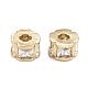 Brass Micro Pave Clear Cubic Zirconia Beads(ZIRC-L101-07)-2
