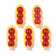 Opaque Epoxy Resin Cabochons, Imitation Food, Candied Haws, Crimson, 33.5x13x9.5mm(CRES-S358-60)