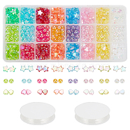 Nbeads 923Piece DIY AB Colors Style Stretch Bracelet Making Kits for Children's Day, Including Acrylic & Plastic Beads and Elastic Crystal Threads, Mixed Color, 8x8x3mm, Hole: 1.5mm, 400pcs/set(DIY-NB0004-90)