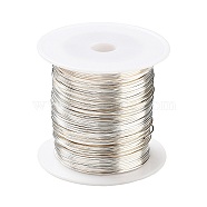 Copper Wire, for Jewelry Making, Silver, 20 Gauge, about 98.43 Feet(30m)/Roll(CWIR-XCP0001-19S)
