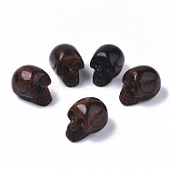 Halloween Natural Mahogany Obsidian Beads, No Hole/Undrilled, Skull, 18~20x16.5~18x24~25mm(G-R473-04B)