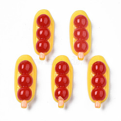 Opaque Epoxy Resin Cabochons, Imitation Food, Candied Haws, Crimson, 33.5x13x9.5mm(CRES-S358-60)