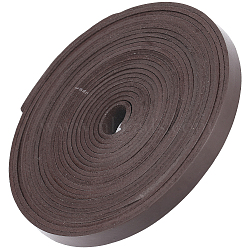 5M Cowhide Leather Cord, Leather Jewelry Cord, Flat, Brown, 10x2.5mm(WL-GF0001-19A)