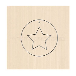 Wood Cutting Dies, with Steel, for DIY Scrapbooking/Photo Album, Decorative Embossing DIY Paper Card, Star Pattern, 80x80x24mm(DIY-WH0169-76)