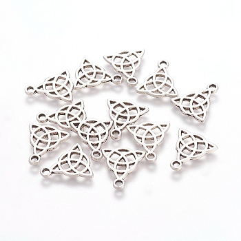 Tibetan Style Trinity Knot/Triquetra, Irish Alloy Pendants, Cadmium Free & Lead Free, Antique Silver, 16.5x14.5x2mm, Hole: 2mm