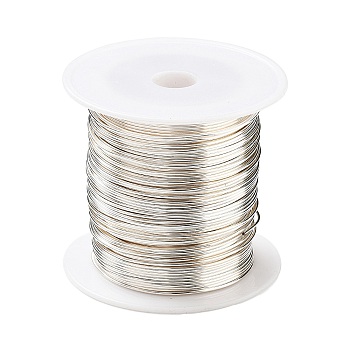 Copper Wire, for Jewelry Making, Silver, 20 Gauge, about 98.43 Feet(30m)/Roll