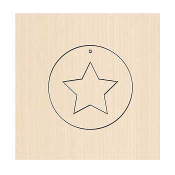 Wood Cutting Dies, with Steel, for DIY Scrapbooking/Photo Album, Decorative Embossing DIY Paper Card, Star Pattern, 80x80x24mm